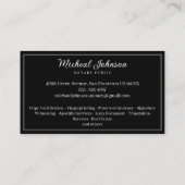 プロフェッショナル公証人サービスヴィンテージのカスタマイズ 名刺 (裏面)