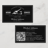 プロフェッショナル公証人サービスQRコードカスタマイズ可能 名刺 (正面/裏面)