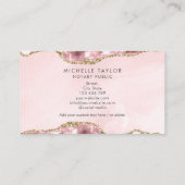 プロフェッショナル公証人モダンモノグラムタイポグラフィ 名刺 (裏面)