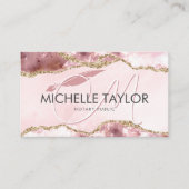 プロフェッショナル公証人モダンモノグラムタイポグラフィ 名刺 (正面)