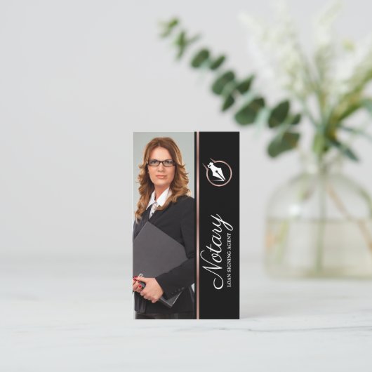 プロフェッショナル公証人ローン署名エージェントコンサルタント 名刺 (スタンド正面)