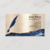 プロフェッショナル公証人ローン署名エージェントブラック金ゴールド 名刺 (裏面)