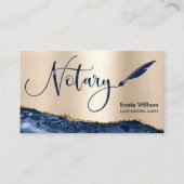 プロフェッショナル公証人ローン署名エージェントブラック金ゴールド 名刺 (正面)