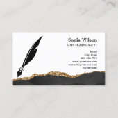 プロフェッショナル公証人ローン署名エージェントブラック金ゴールド 名刺 (裏面)