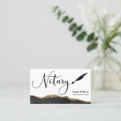 プロフェッショナル公証人ローン署名エージェントブラック金ゴールド 名刺 (スタンド正面)