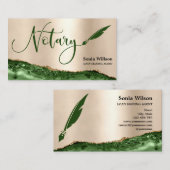 プロフェッショナル公証人ローン署名エージェントブラック金ゴールド 名刺 (正面/裏面)