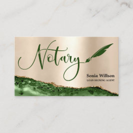 プロフェッショナル公証人ローン署名エージェントブラック金ゴールド 名刺