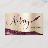 プロフェッショナル公証人ローン署名エージェントブラック金ゴールド 名刺 (正面)