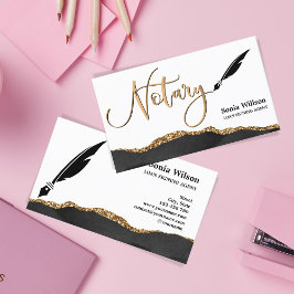 プロフェッショナル公証人ローン署名エージェントブラック金ゴールド 名刺