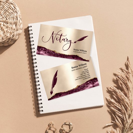 プロフェッショナル公証人ローン署名エージェントブラック金ゴールド 名刺