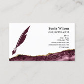 プロフェッショナル公証人ローン署名エージェントブラック金ゴールド 名刺 (裏面)