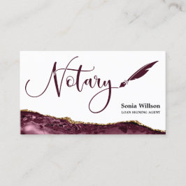 プロフェッショナル公証人ローン署名エージェントブラック金ゴールド 名刺