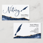 プロフェッショナル公証人ローン署名エージェントブラック金ゴールド 名刺 (正面/裏面)