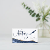 プロフェッショナル公証人ローン署名エージェントブラック金ゴールド 名刺 (スタンド正面)