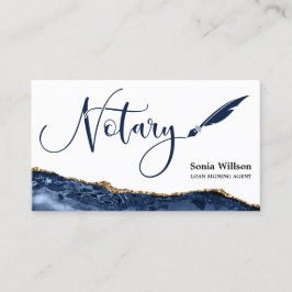 プロフェッショナル公証人ローン署名エージェントブラック金ゴールド 名刺
