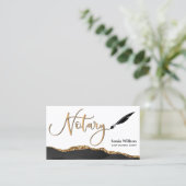 プロフェッショナル公証人ローン署名エージェントブラック金ゴールド 名刺 (スタンド正面)