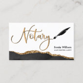 プロフェッショナル公証人ローン署名エージェントブラック金ゴールド 名刺 (正面)