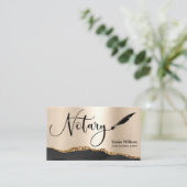 プロフェッショナル公証人ローン署名エージェントブラック金ゴールド 名刺 (スタンド正面)