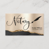 プロフェッショナル公証人ローン署名エージェントブラック金ゴールド 名刺 (正面)