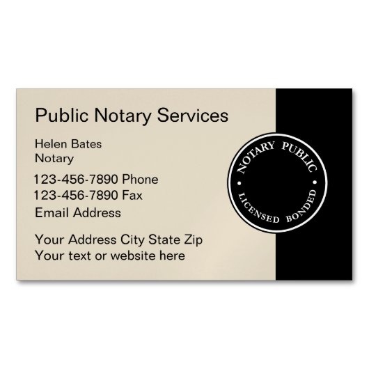 プロフェッショナル公証人 マグネット名刺 (正面)