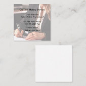 プロフェッショナル公証公務業務用カード スクエア名刺 (正面/裏面)