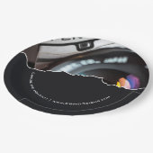 プロフェッショナル写カスタム真者フォトブラック ペーパープレート (アングル)