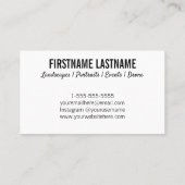 プロフェッショナル写モダン真名刺 名刺 (裏面)