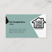 プロフェッショナル写真とブルー不動産仲介業者 名刺 (正面)