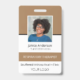 プロフェッショナル写真タン従業員IDバッジ バッジ