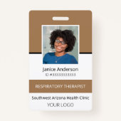 プロフェッショナル写真タン従業員IDバッジ バッジ (正面)