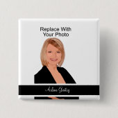 プロフェッショナル写真テンプレート名バッジ 缶バッジ (正面)