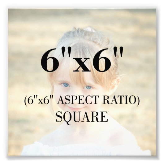 プロフェッショナル写真テンプレート6 x 6インチスクエア フォトプリント            (正面)