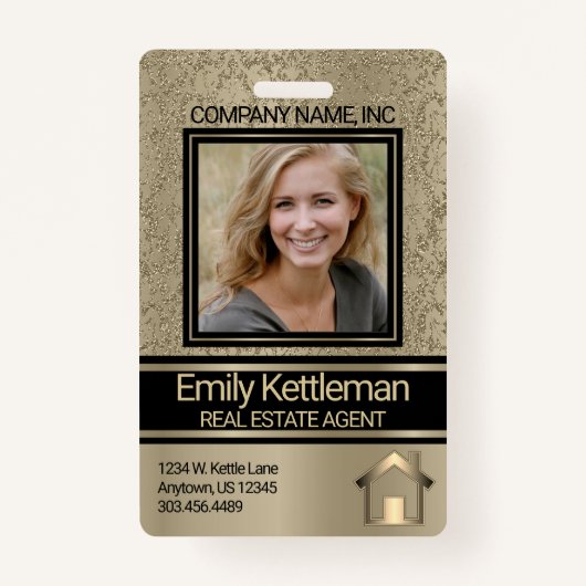 プロフェッショナル写真バッジ – 金ゴールド バッジ (正面)