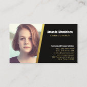 プロフェッショナル写真ヘッドショット連絡情報 名刺 (正面)