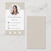 プロフェッショナル写真ベージュテラコッタ名刺 名刺 (正面/裏面)