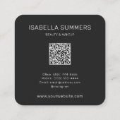 プロフェッショナル写真ミニマモダンリストエレガント スクエア名刺 (裏面)