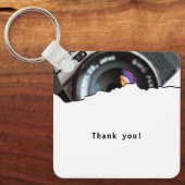 プロフェッショナル写真家ありがとう!黒&白 キーホルダー (正面)