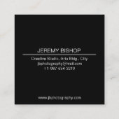プロフェッショナル写真家スクエアビジネスカード スクエア名刺 (裏面)