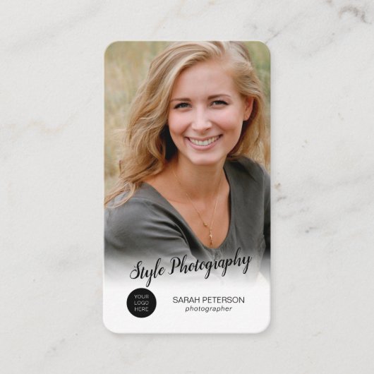 プロフェッショナル写真家トレンディーモダン写真 名刺 (正面)