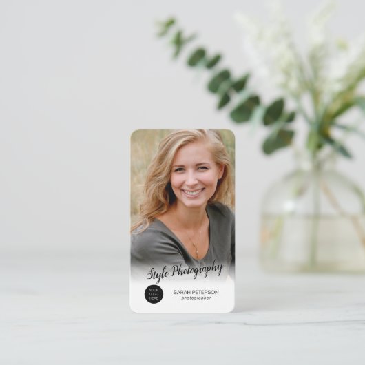 プロフェッショナル写真家トレンディーモダン写真 名刺 (スタンド正面)