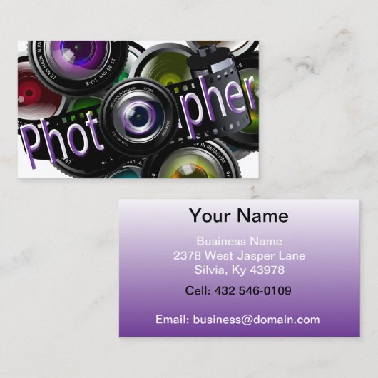 プロフェッショナル写真家 名刺 (正面/裏面)