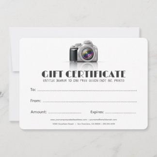 プロフェッショナル写真家DSLRカメラ証明書