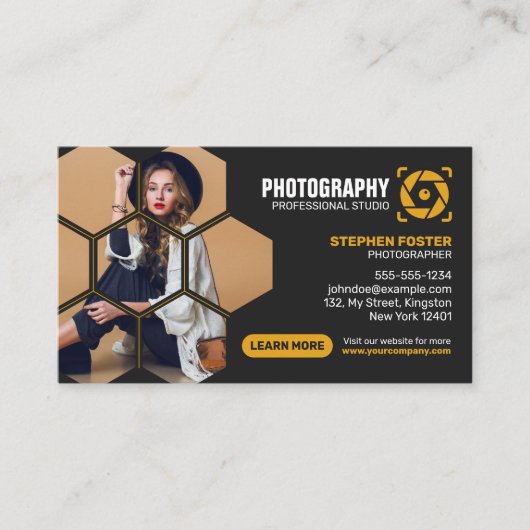 プロフェッショナル写真家QRコード撮影 名刺 (正面)