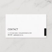 プロフェッショナル写真撮影カメラブラック 名刺 (裏面)