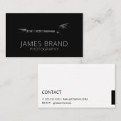 プロフェッショナル写真撮影カメラブラック 名刺 (正面/裏面)