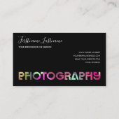 プロフェッショナル写真撮影ビデオグラファー 名刺 (裏面)