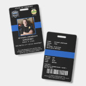 プロフェッショナル写真法執行警察IDカード バッジ (正面＆裏面)