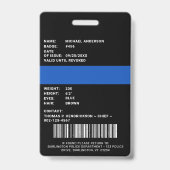プロフェッショナル写真法執行警察IDカード バッジ (裏面)