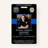 プロフェッショナル写真法執行警察IDカード バッジ (正面)