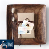 プロフェッショナル写真、QRコード、フローラ、パステル、カスタム 名刺